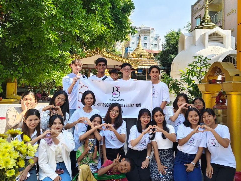 The Blossoms' Family 1-Year Anniversary Donation in Yangon 🌸